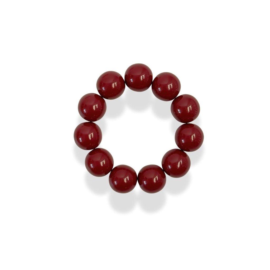 Bordeaux rood kralen armband