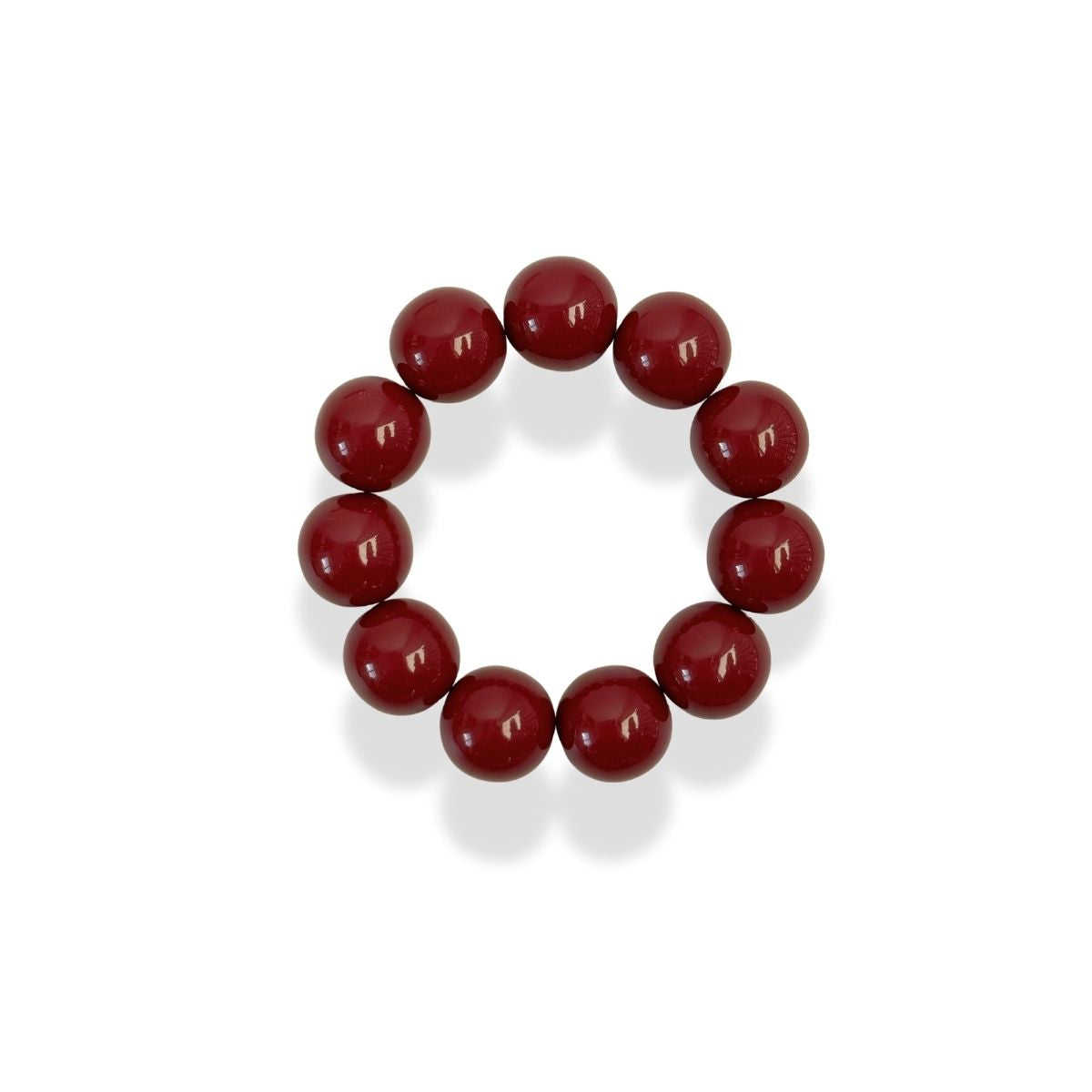 Bordeaux rood kralen armband
