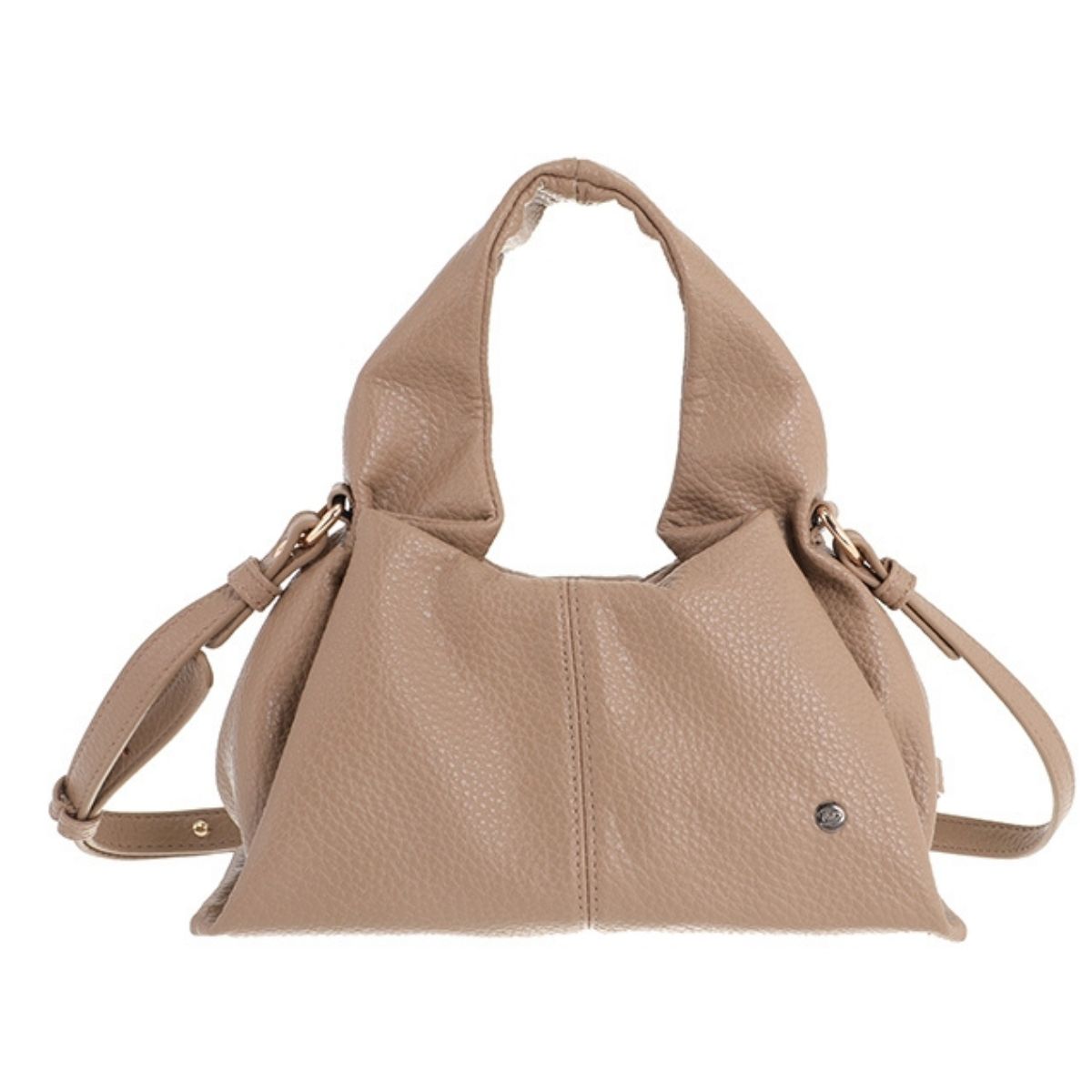 Bruin beige handtas schoudertas leer