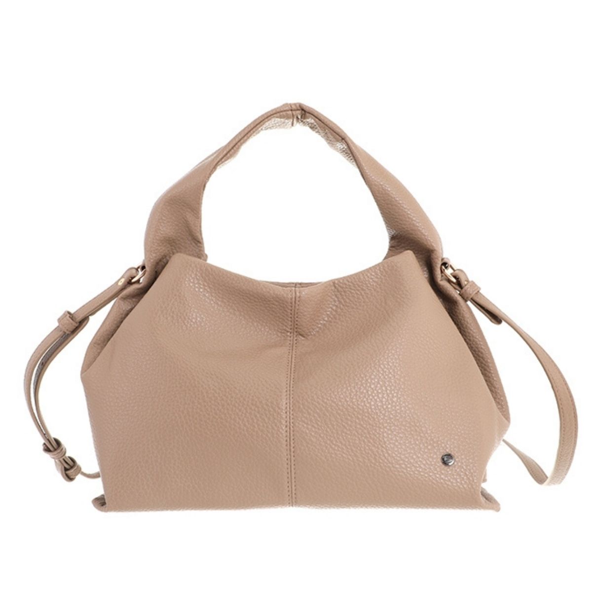 Bruin beige handtas schoudertas leer