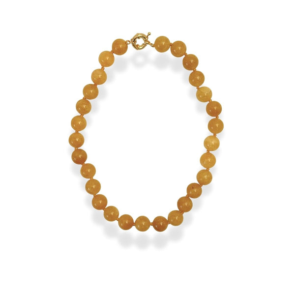 Gele kralen ketting