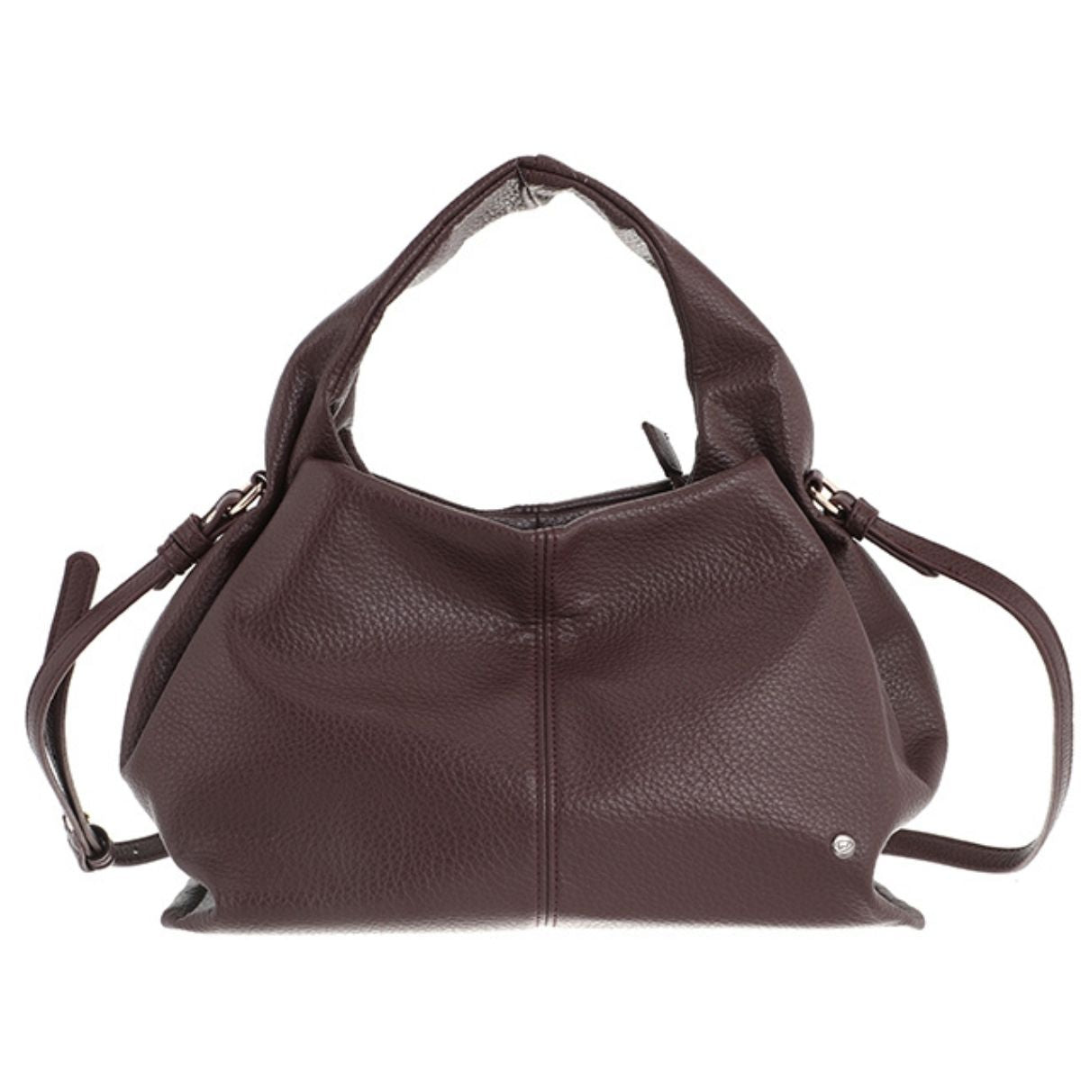 Paarse handtas schoudertas leer