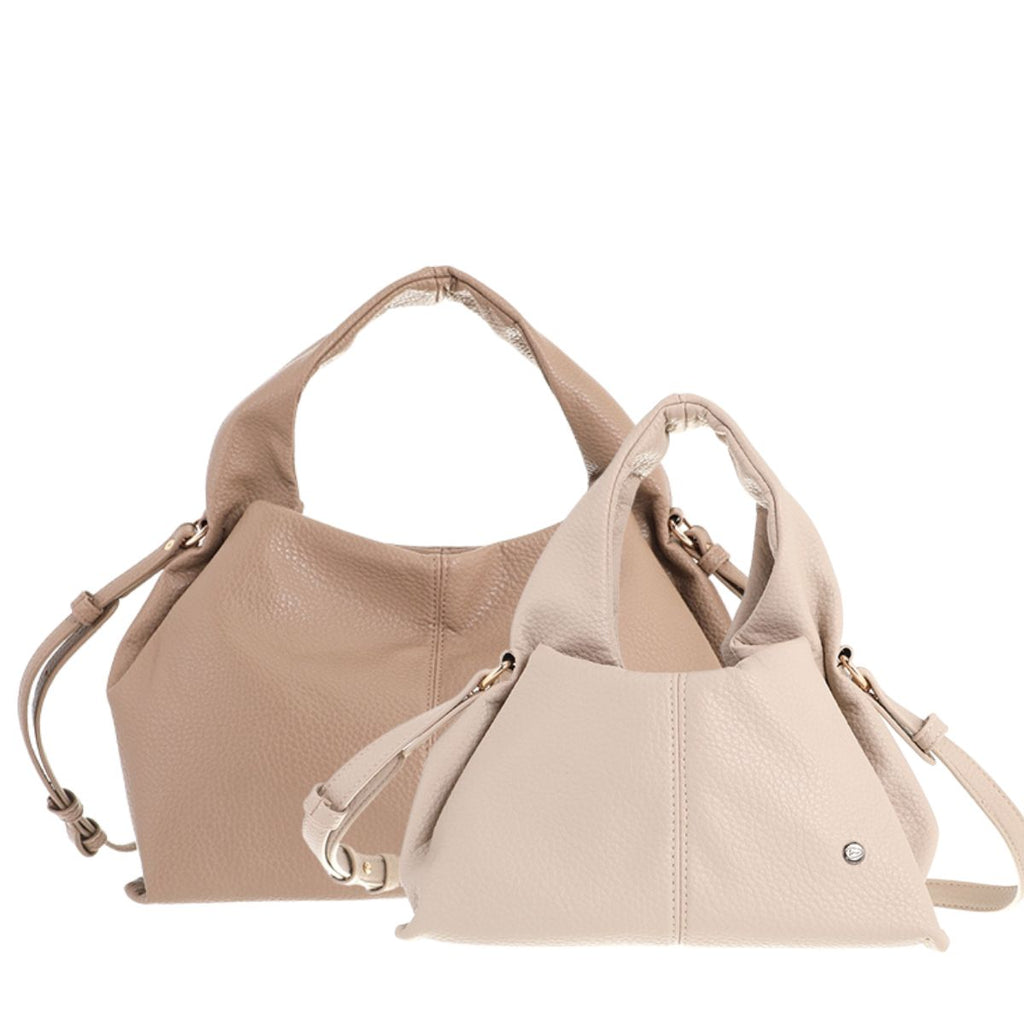 Bruin beige handtas schoudertas leer