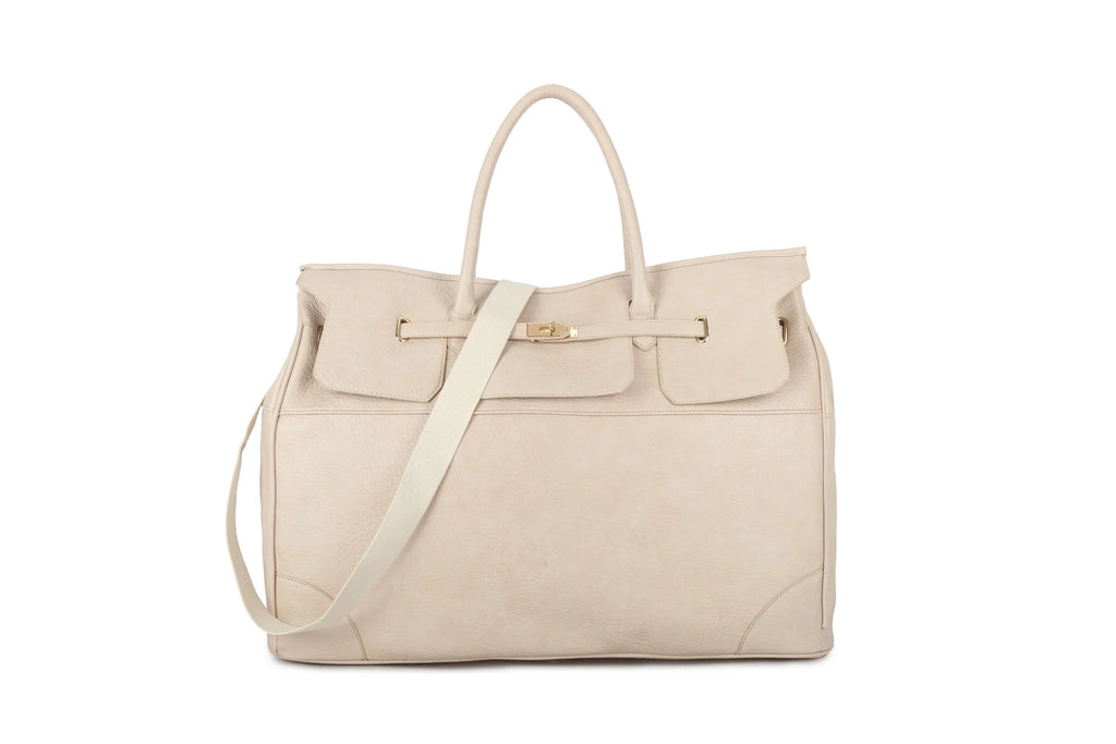 Beige Schoudertas Handtas